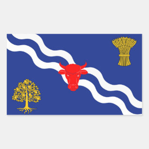 Oxfordshire flag rectangular sticker