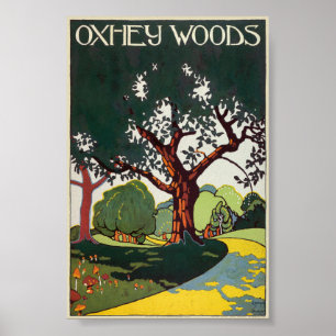 Oxhey Woods Vintage Poster 1915
