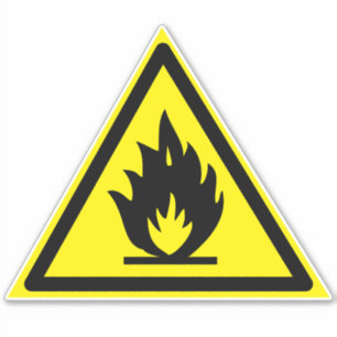 Oxidant Material Hazard Symbol Label
