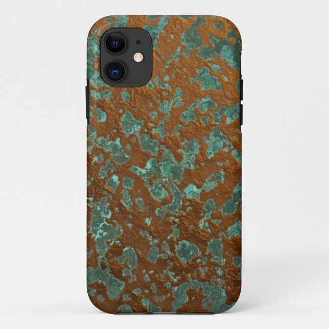 Oxidised Copper Finish Look Patina Texture Case-Mate iPhone Case (Back)