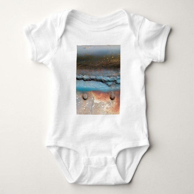 Oxidised Metal Baby Bodysuit (Front)