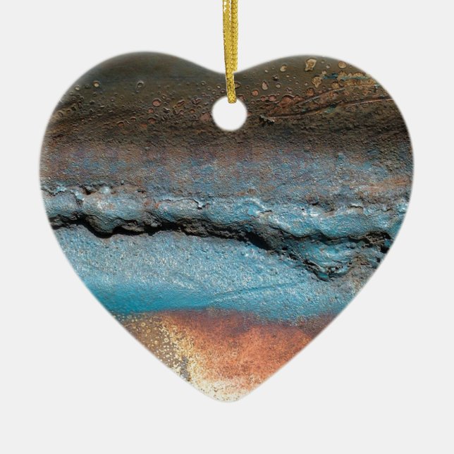 Oxidised Metal Ceramic Tree Decoration (Front)