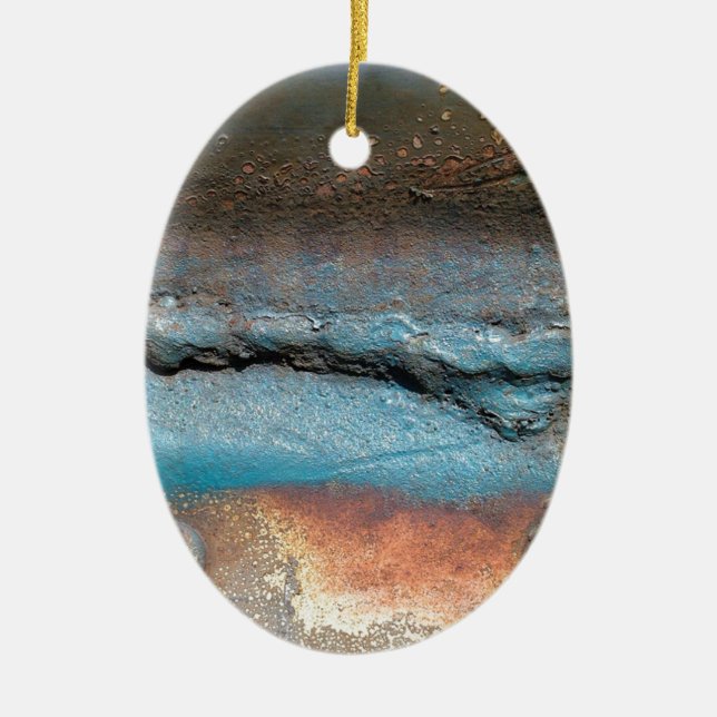 Oxidised Metal Ceramic Tree Decoration (Front)