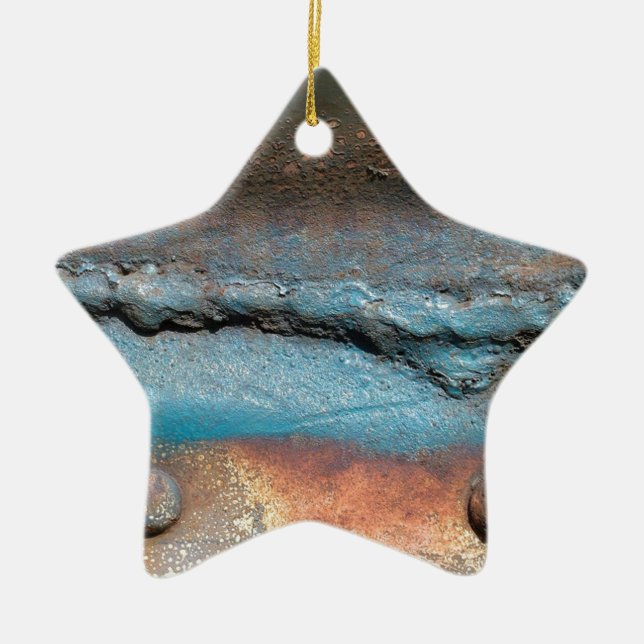 Oxidised Metal Ceramic Tree Decoration (Front)