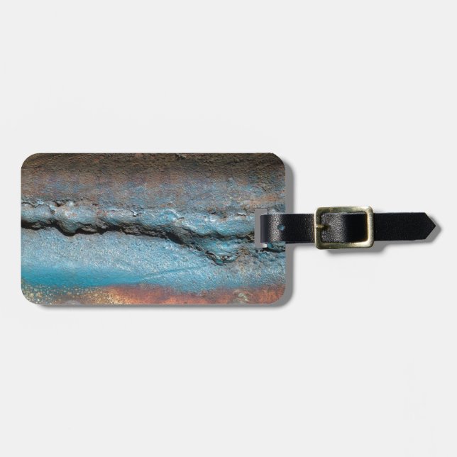 Oxidised Metal Luggage Tag (Front Horizontal)