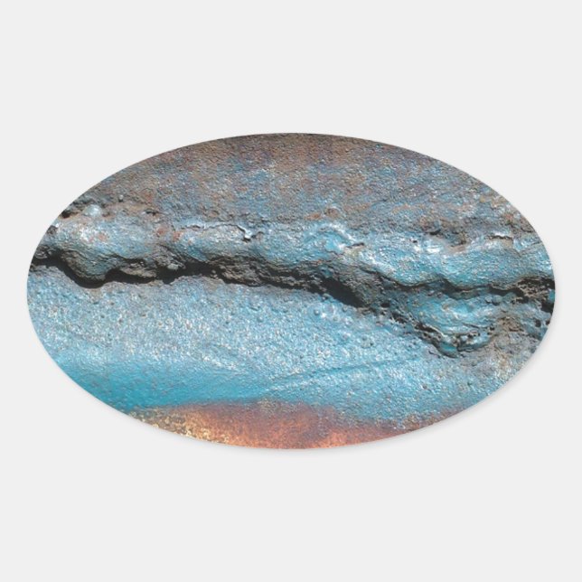 Oxidised Metal Oval Sticker (Front)