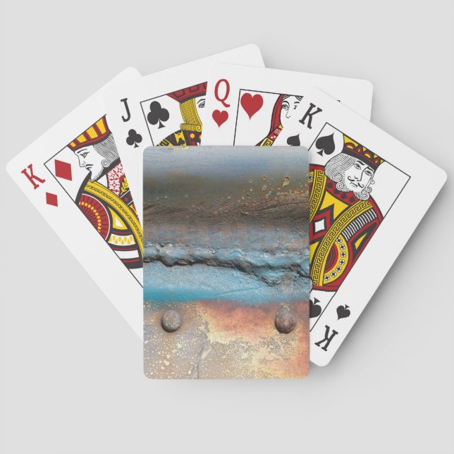 Oxidised Metal Playing Cards (Back)