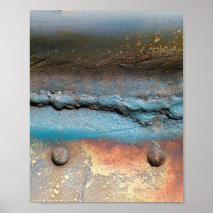 Oxidised Metal Post Poster