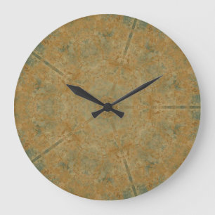 Oxidised Rust Large Clock