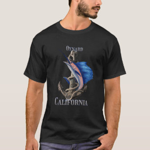 Oxnard California Swordfish Marlin Ocean Fishing T-Shirt