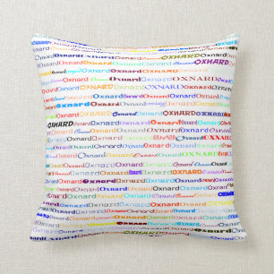 Oxnard Text Design II Throw Pillow