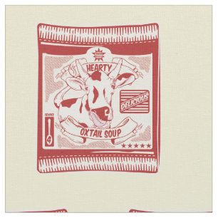Oxtail soup pop art fabric