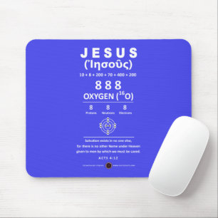 Oxygen 888 Name of Jesus  Mouse Mat