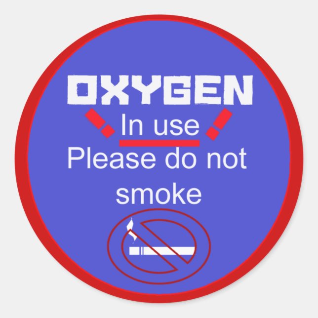 oxygen alert classic round sticker (Front)