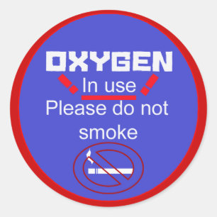 oxygen alert classic round sticker