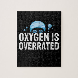 Oxygen Is Overrated Chlorine Lover Swimming Sports Jigsaw Puzzle