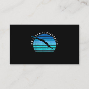 Oxygen Is Overrated Swimmer Gifts Swim Team Coach Business Card
