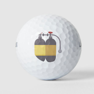 Oxygen tank - scuba tank golf balls
