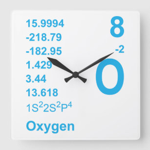 Oxygen Wall Clock (blue)