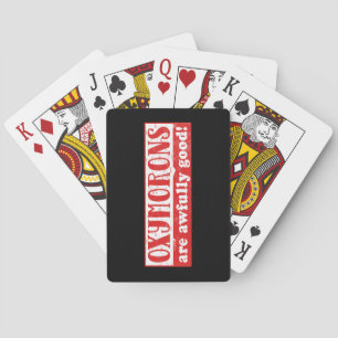 Oxymorons are awfully good Funny English Language Playing Cards