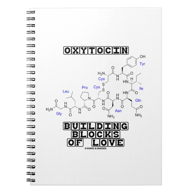 Oxytocin Building Blocks Of Love (Chemistry) Notebook (Front)