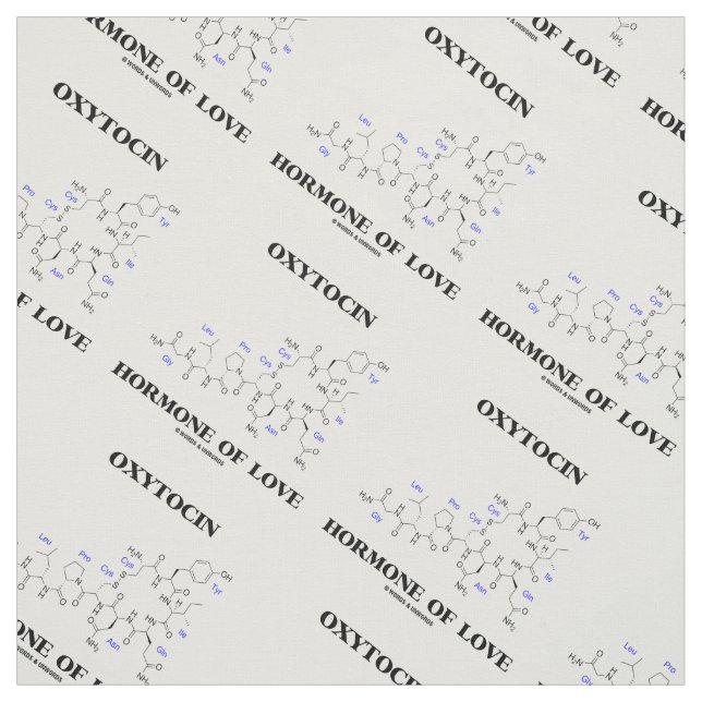 Oxytocin Hormone Of Love Molecular Structure Fabric (Swatch)