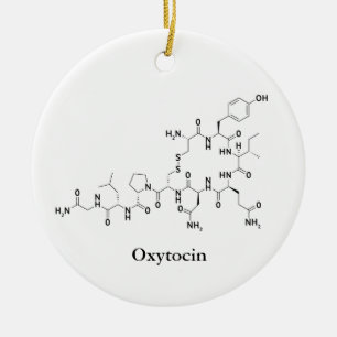 Oxytocin Love Molecule Chemistry Science Ceramic Tree Decoration