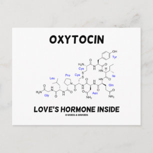Oxytocin Love's Hormone Inside (Chemistry) Postcard