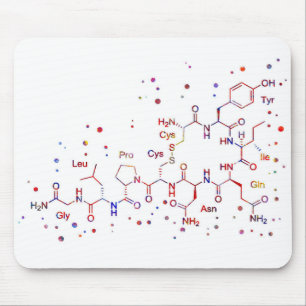 Oxytocin molecule ,molecules of love mouse mat