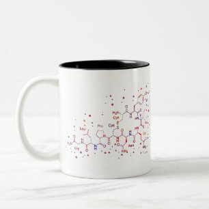 Oxytocin molecule ,molecules of love Two-Tone coffee mug