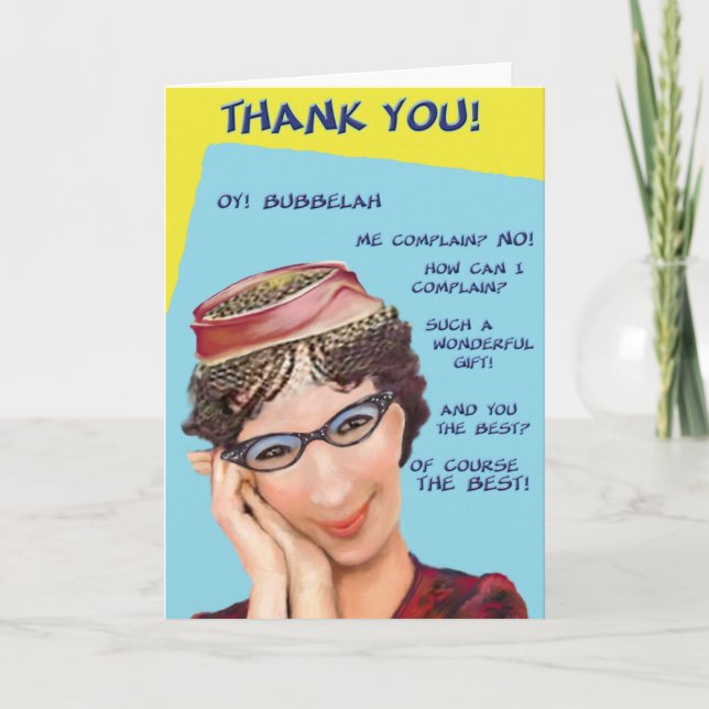Oy Bubbelah! Thank You Card (Front)