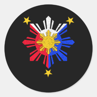 Oy Filio Philipe Flag Sun Classic Round Sticker