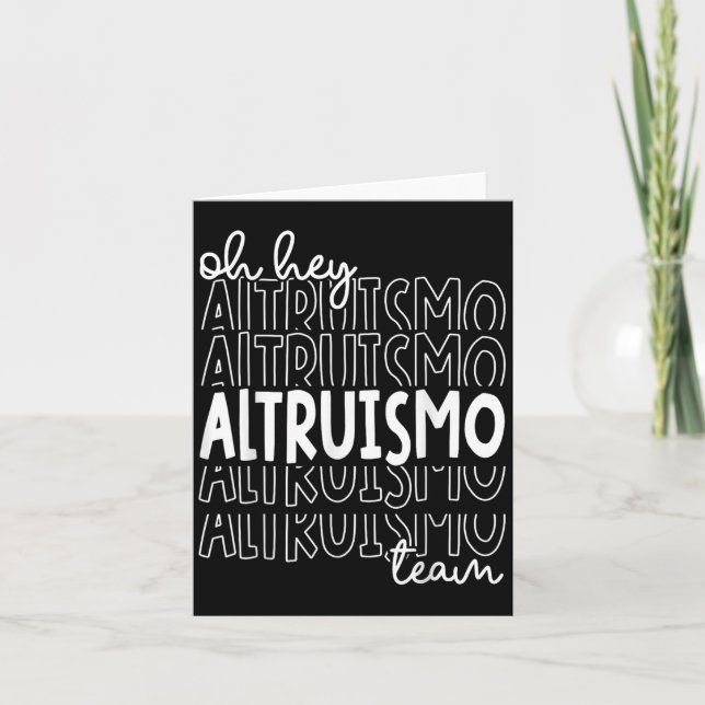 Oy Hey Altruismo Team House Of Givers Rca School S Card (Front)