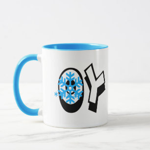 Oy Joy Snowflake Chrismukkah Mug