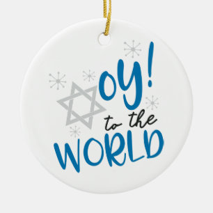 Oy to the World Ceramic Tree Decoration