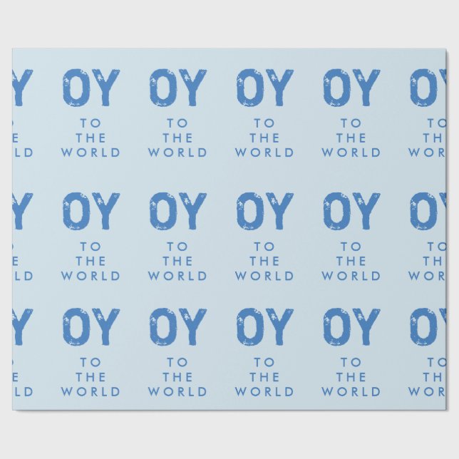 Oy to the World Hanukkah Wrapping Paper (Seam)