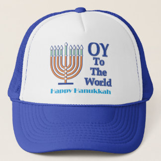 Oy-To-The-World-Happy-Hanukkah Trucker Hat