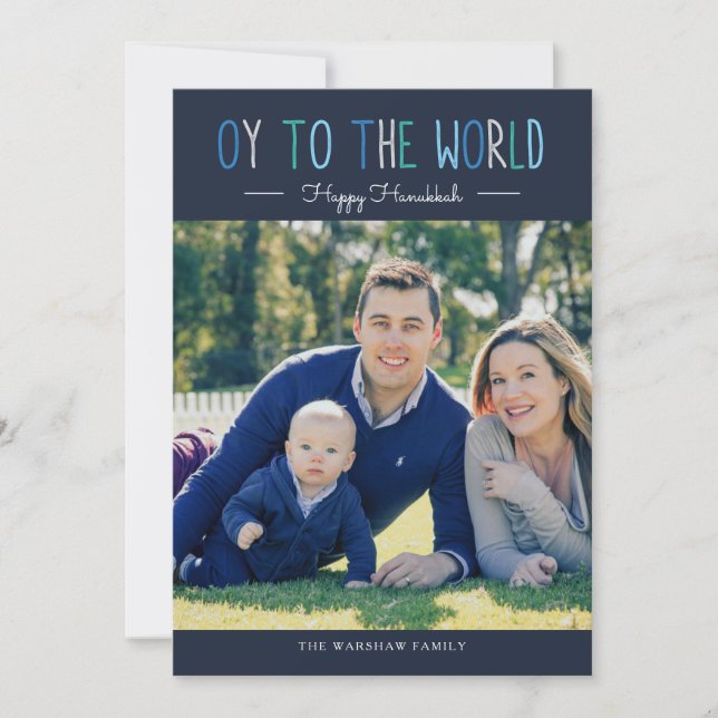 Oy to the World Holiday Card (Front)