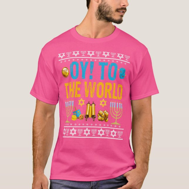 Oy To The World Jewish T-Shirt (Front)