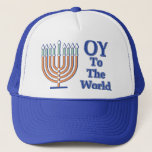 Oy-To-The-World Trucker Hat<br><div class="desc">OY to the World - Happy Hanukkah</div>