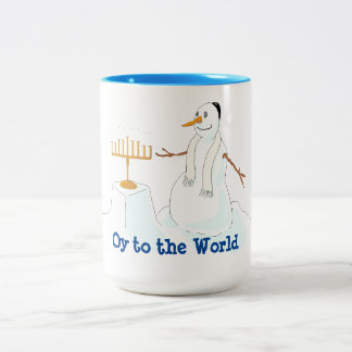 OY TO THE WORLD! Two-Tone COFFEE MUG