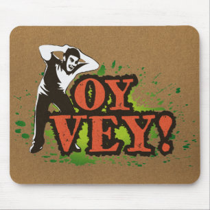 OY VEY - Cool Design with screaming man Mouse Mat