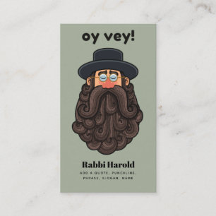 OY VEY! Funny RABBI Peronalized Business Card