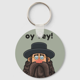 OY VEY! Funny RABBI Peronalized Key Ring