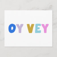Oy Vey Funny Yiddish Expression Cute Colourful