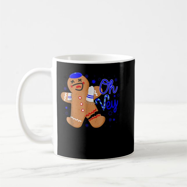 Oy Vey Happy Hanukkah Bake Baking Squad Crew Chanu Coffee Mug (Left)