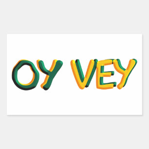 Oy Vey Rectangular Sticker