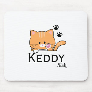 Oyen the cute cat (personalise name) mouse mat