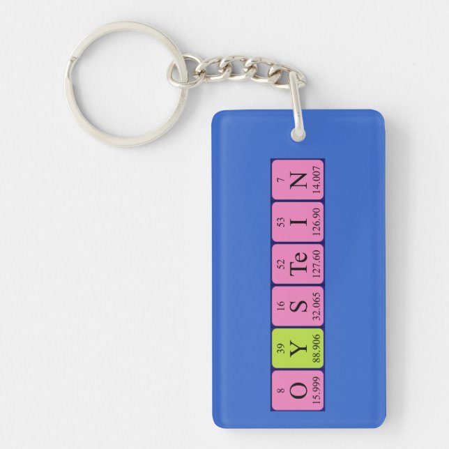 Øystein periodic table name keyring (Front)