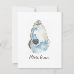 oyster art with name notecard